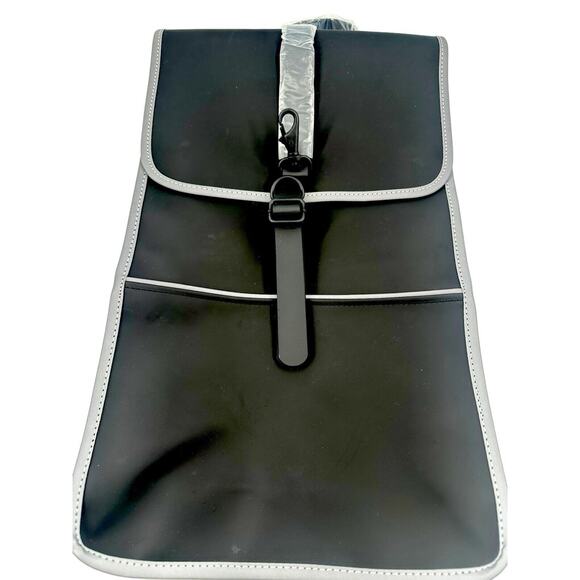 Rains Backpack Reflective Black Reflective 14090 Waterproof New With Tags - Picture 2 of 15